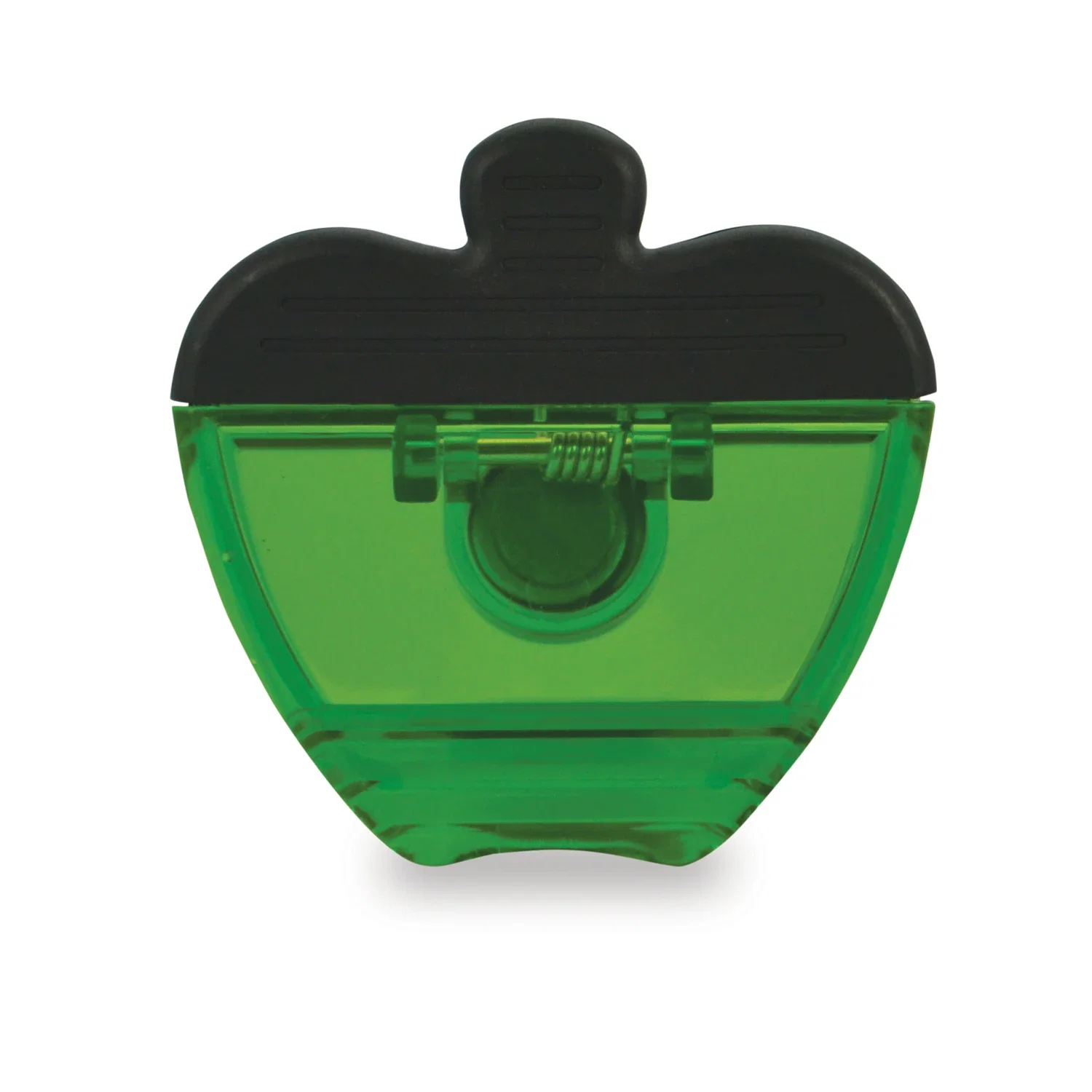 Non-Slip Magnetic Clips - Rectangle & Apple Shapes. Rectangle and apple-shaped magnetic clips for school and office notes, vi