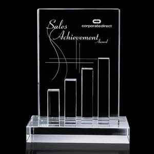 Sculpted Optical Crystal Rectangle Award with Extra Depth