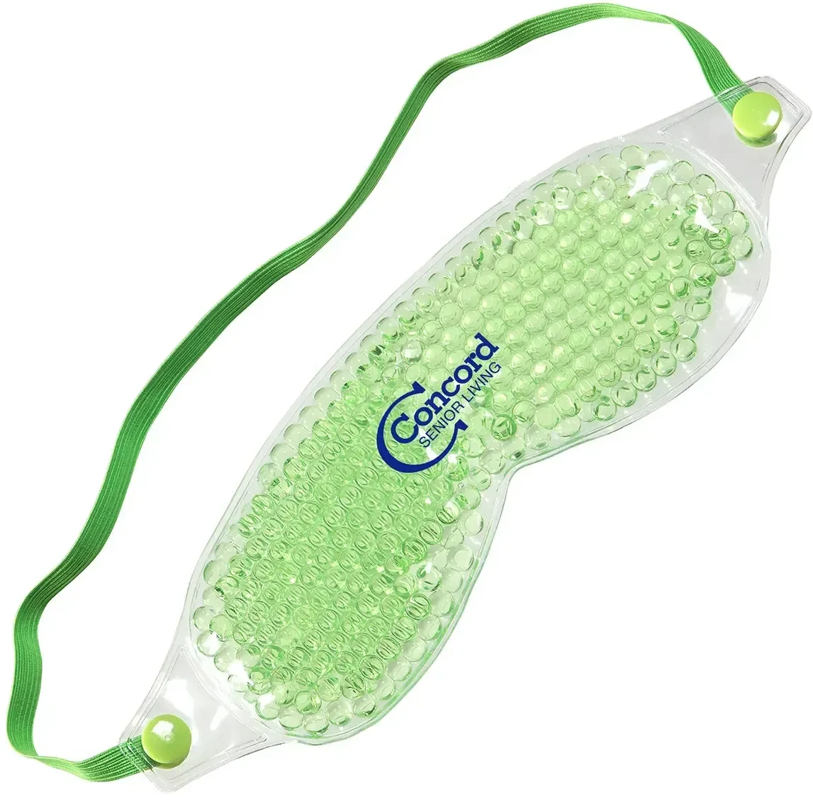Branded Aqua Pearls spa mask hot/cold pack angled view of the soft eye mask