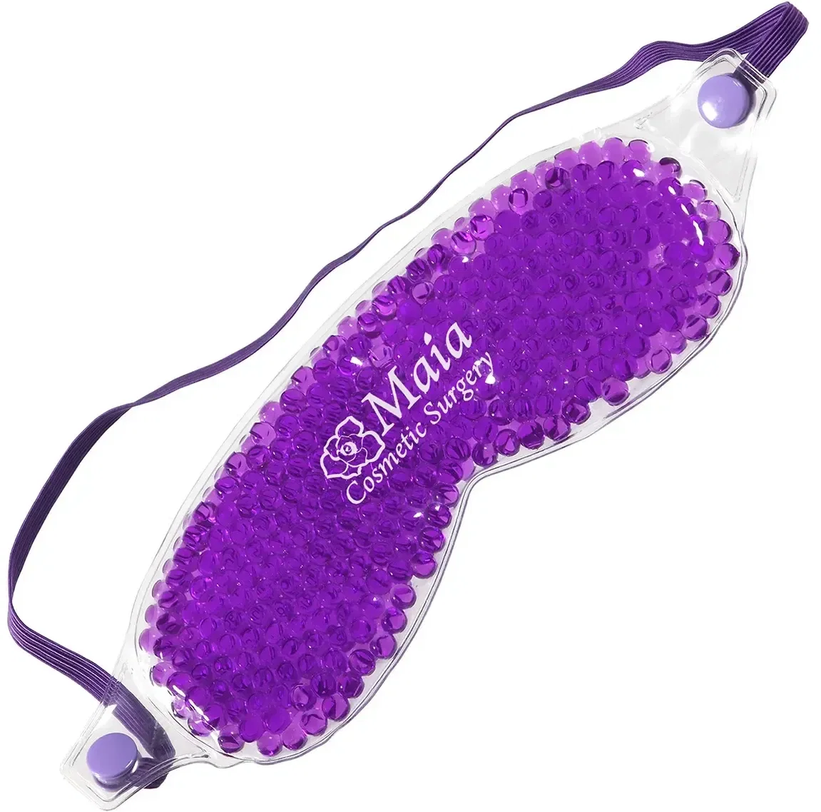 Aqua Pearls Spa Mask custom pack close-up of the warm or cold therapy beads
