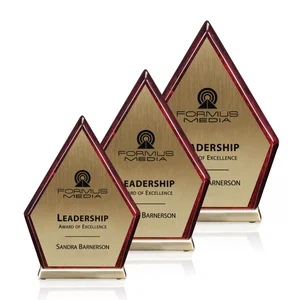 Rosewood Diamond Award with Direct-to-Wood Laser Engraving