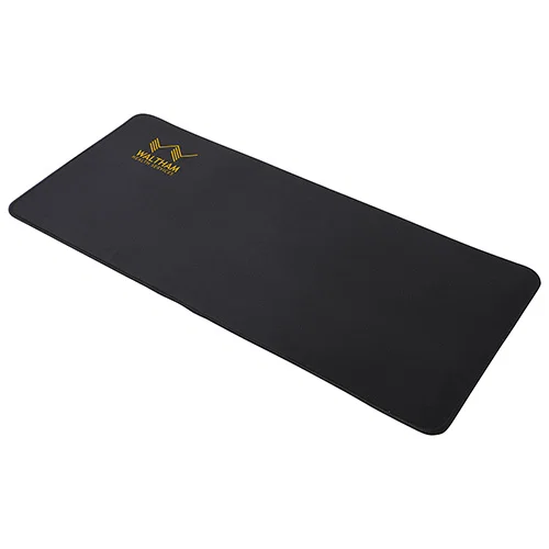 Branded Arcade super-size gaming mouse pad, angled view of custom promotional gaming desk mat