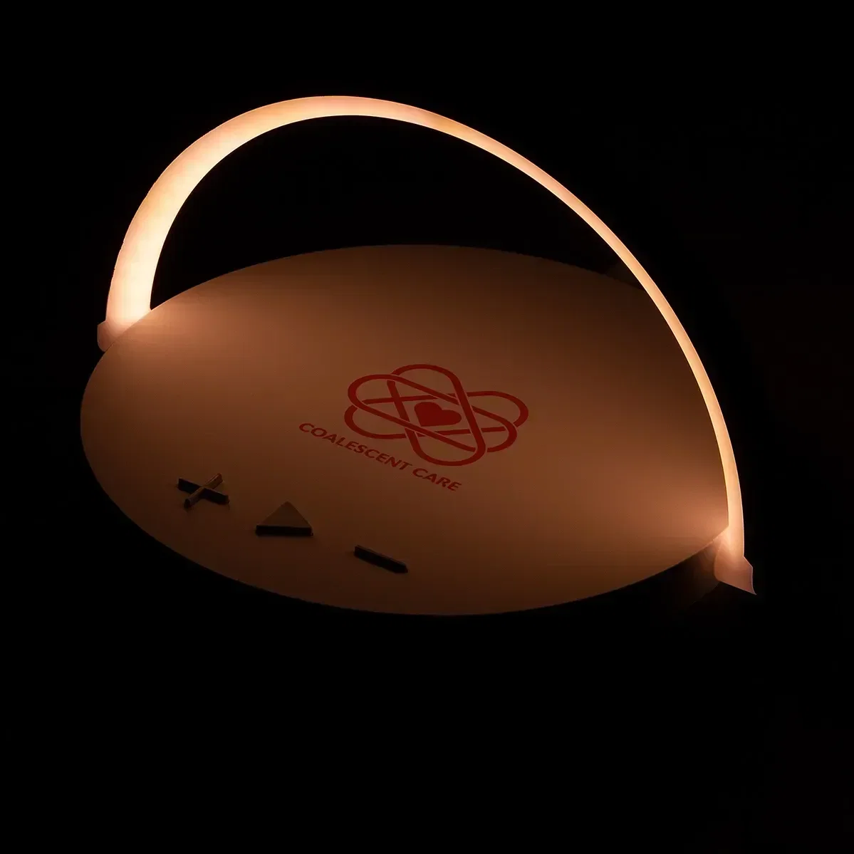 Custom logo Archway wireless speaker, arch touch light glowing, side view