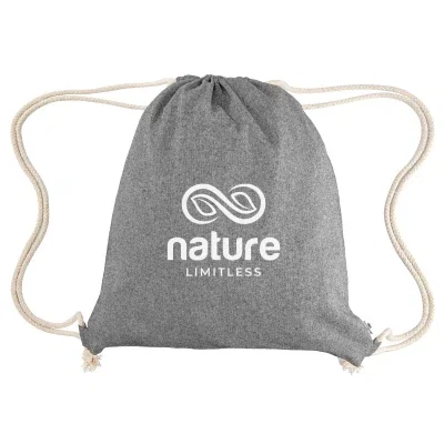 Arden Recycled Cotton Drawstring Bag — view 5