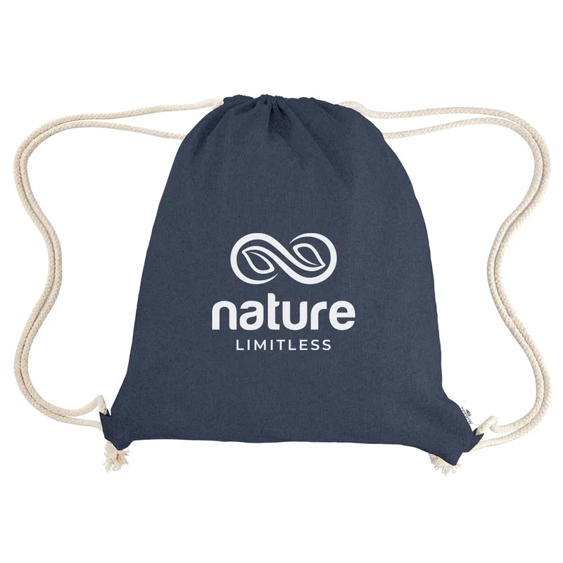 Arden Recycled Cotton Drawstring Bag — view 7