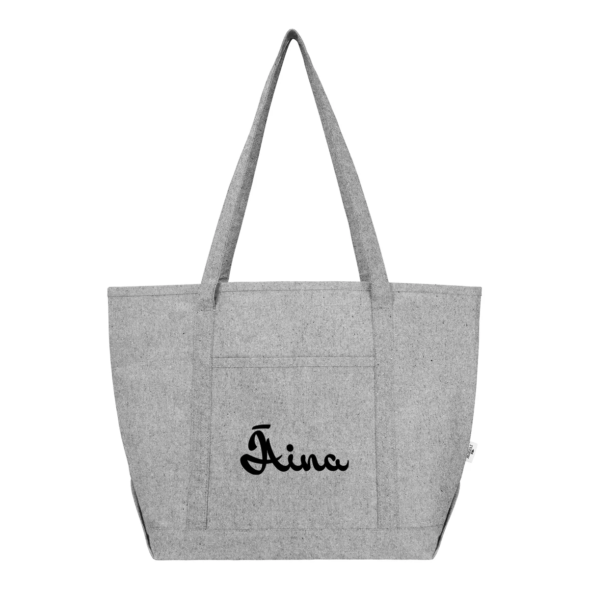 Recycled cotton tote bag with long shoulder straps