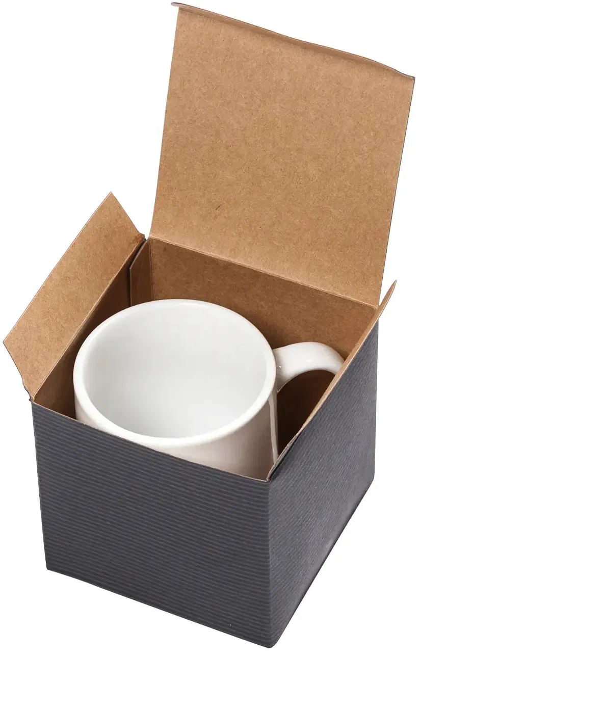 11oz Custom Porcelain Continental-Style Coffee Mug — view 3