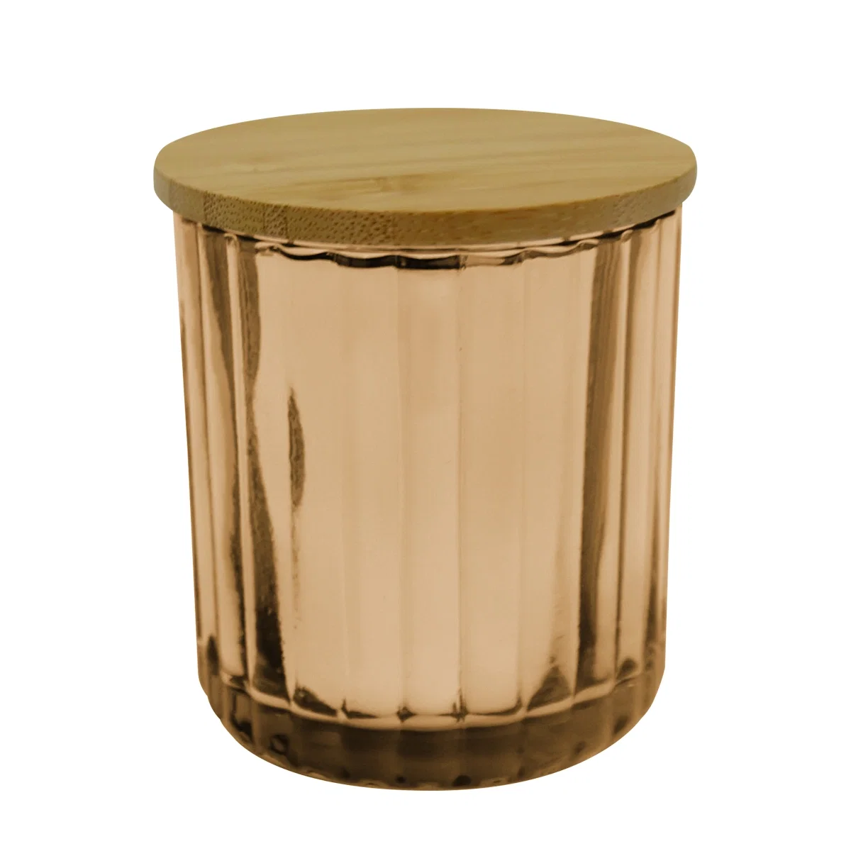 Wick lit with a small flame burning