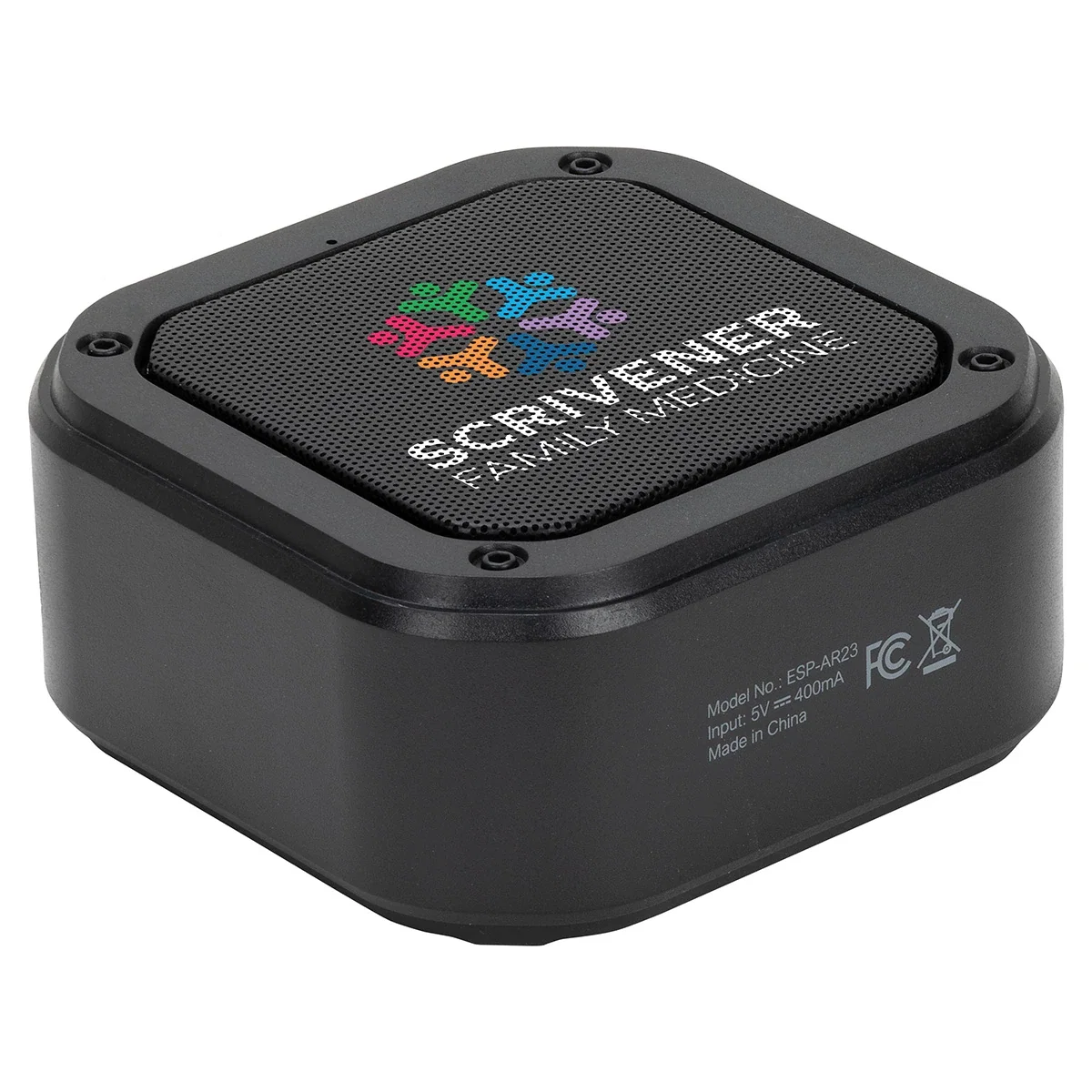 Side profile of the Aria Wireless Speaker showing its rugged waterproof housing