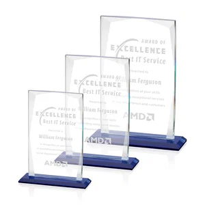 Starfire Crystal Award with Perimeter Bevel Curtain Effect