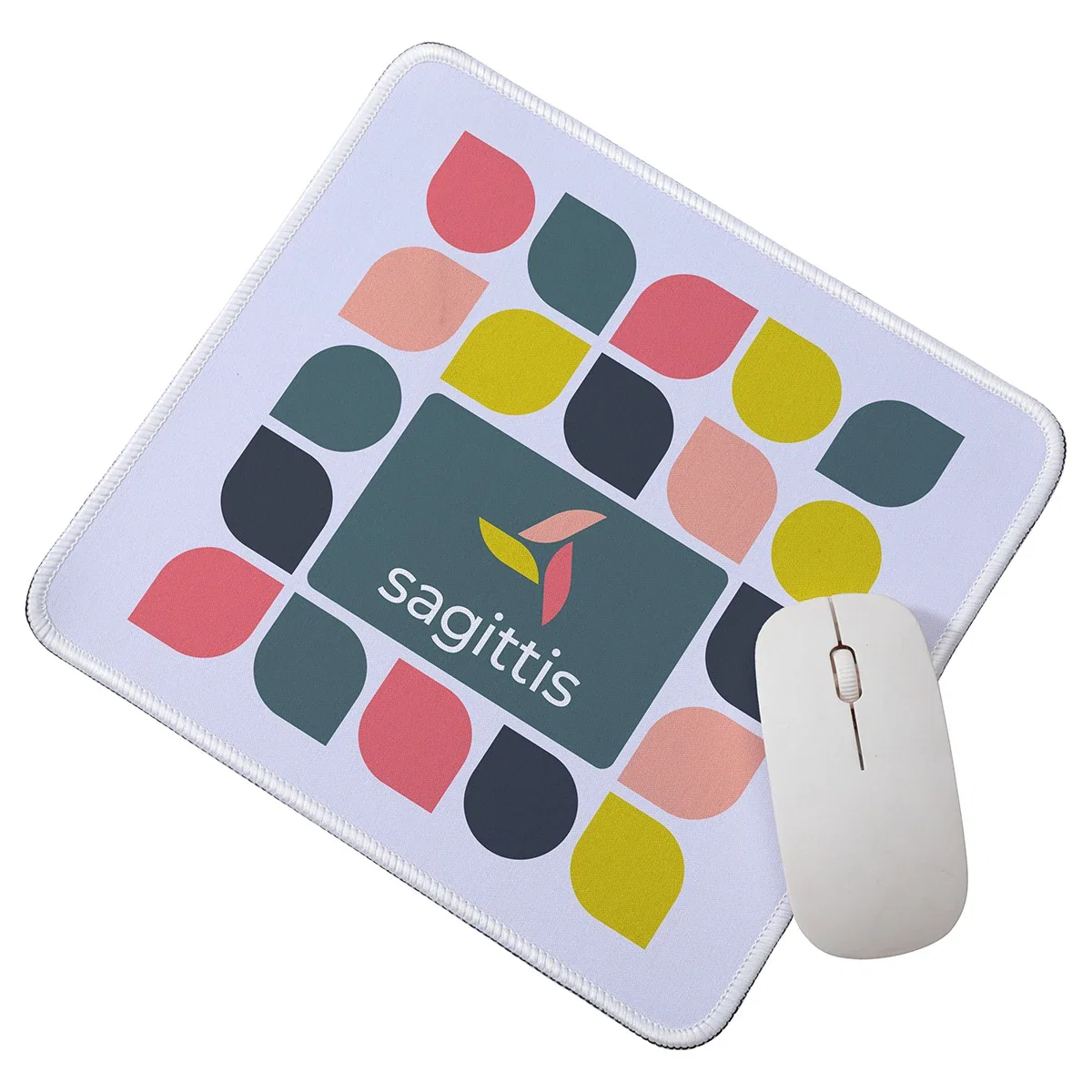 Custom Arista Dye Sublimated Non-Slip Mouse Pad, front view of the full-color print