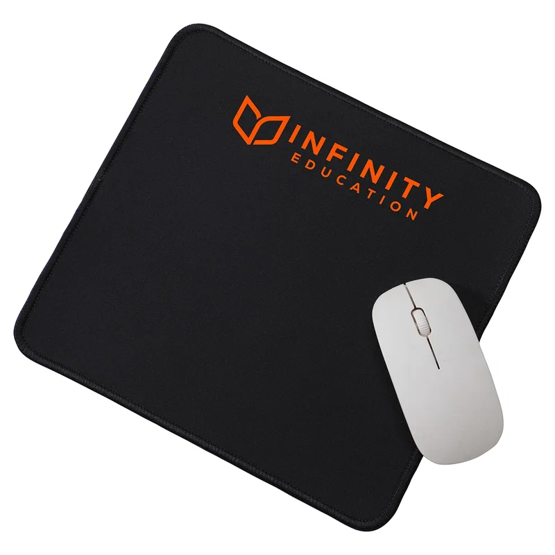 Promotional Arista mouse pad flat lay showing full 10-1/4 by 9-3/8 inch print area
