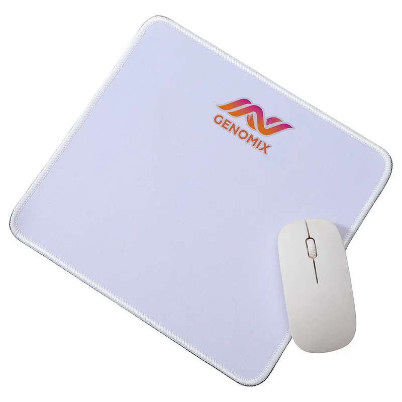 Branded Arista mouse pad underside view of the non-slip grip backing