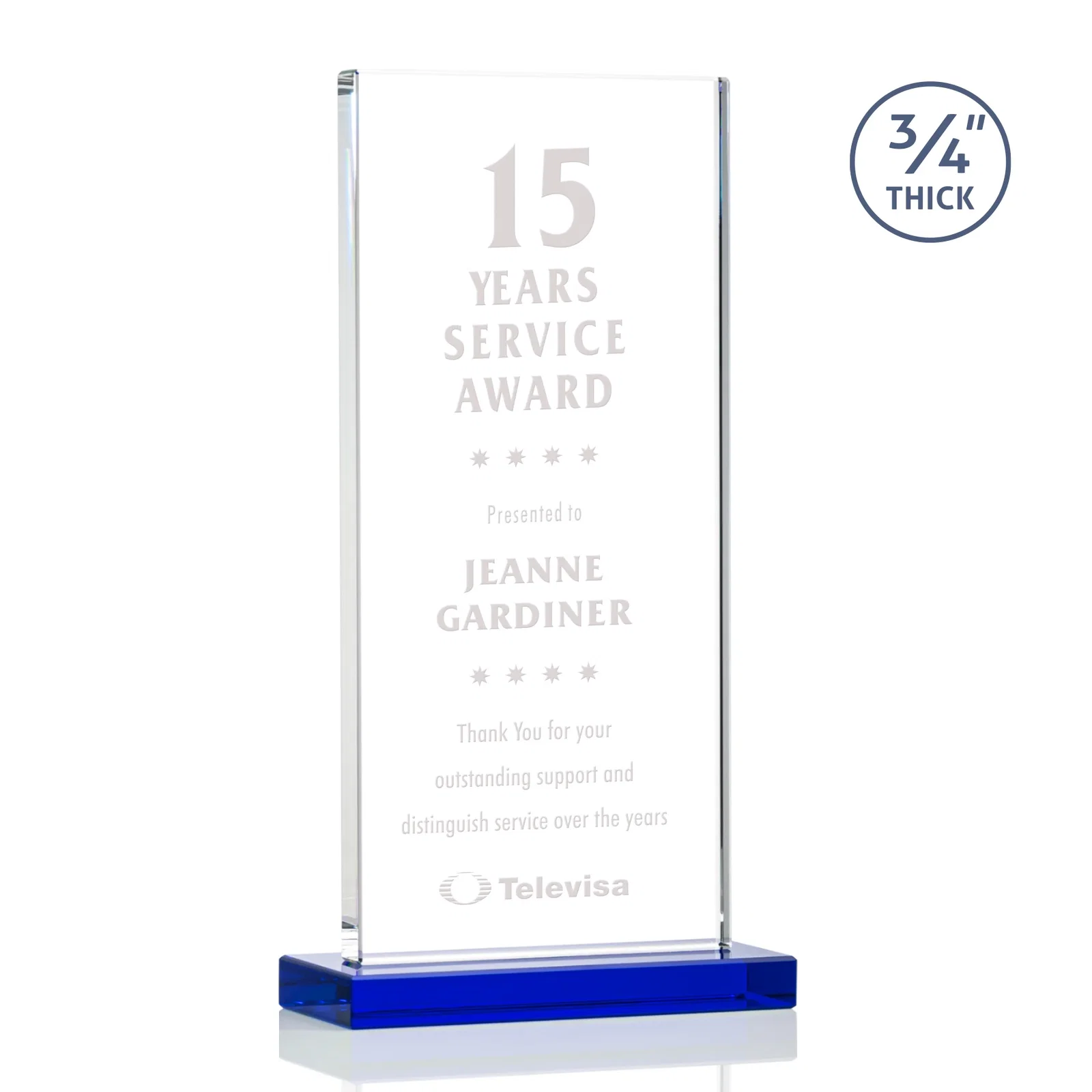 Personalized Starfire Crystal Upright Award, Ready to Display Out of the Box, awards for graduation ceremonies