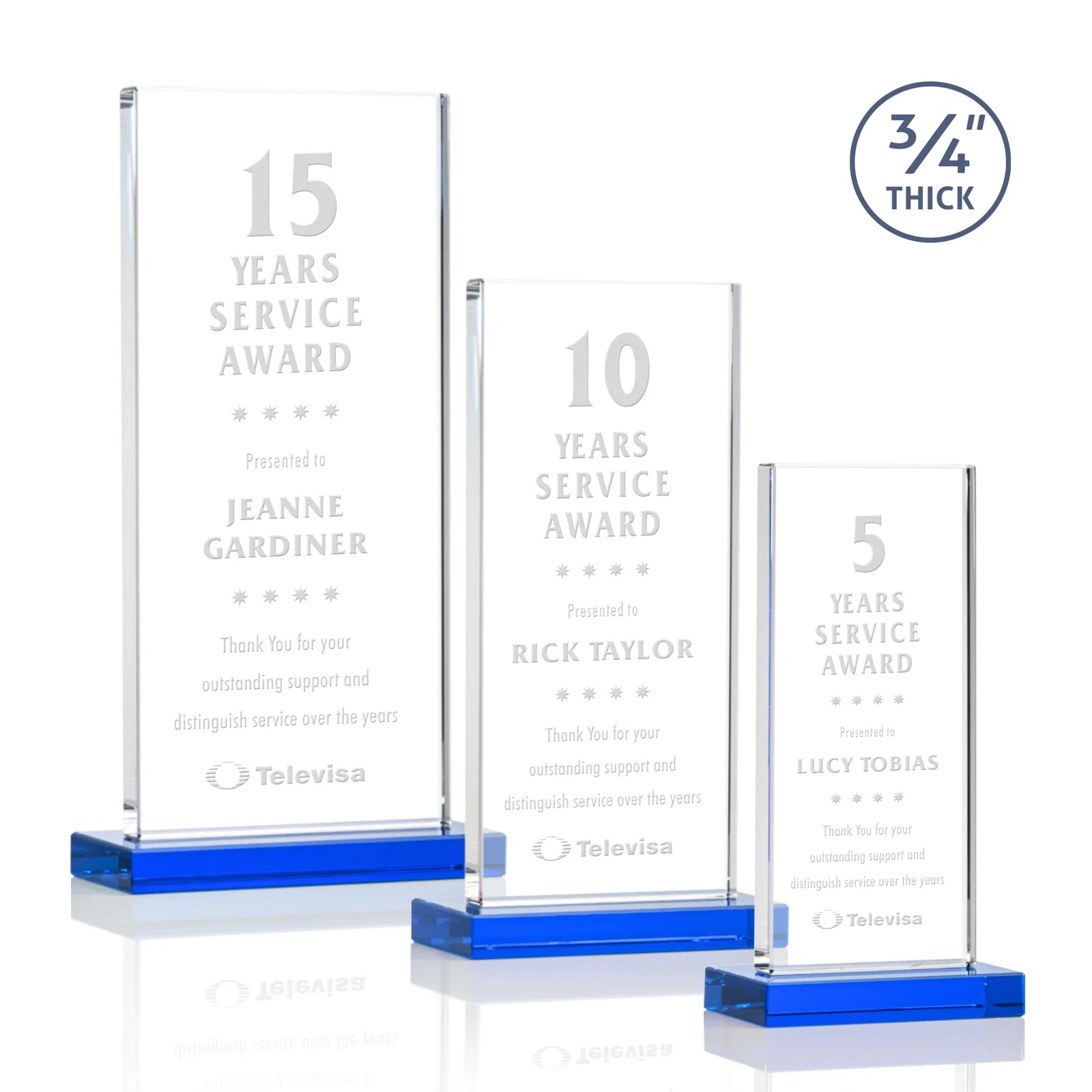 Promotional Starfire Crystal Upright Award, Ready to Display Out of the Box, awards for employee recognition