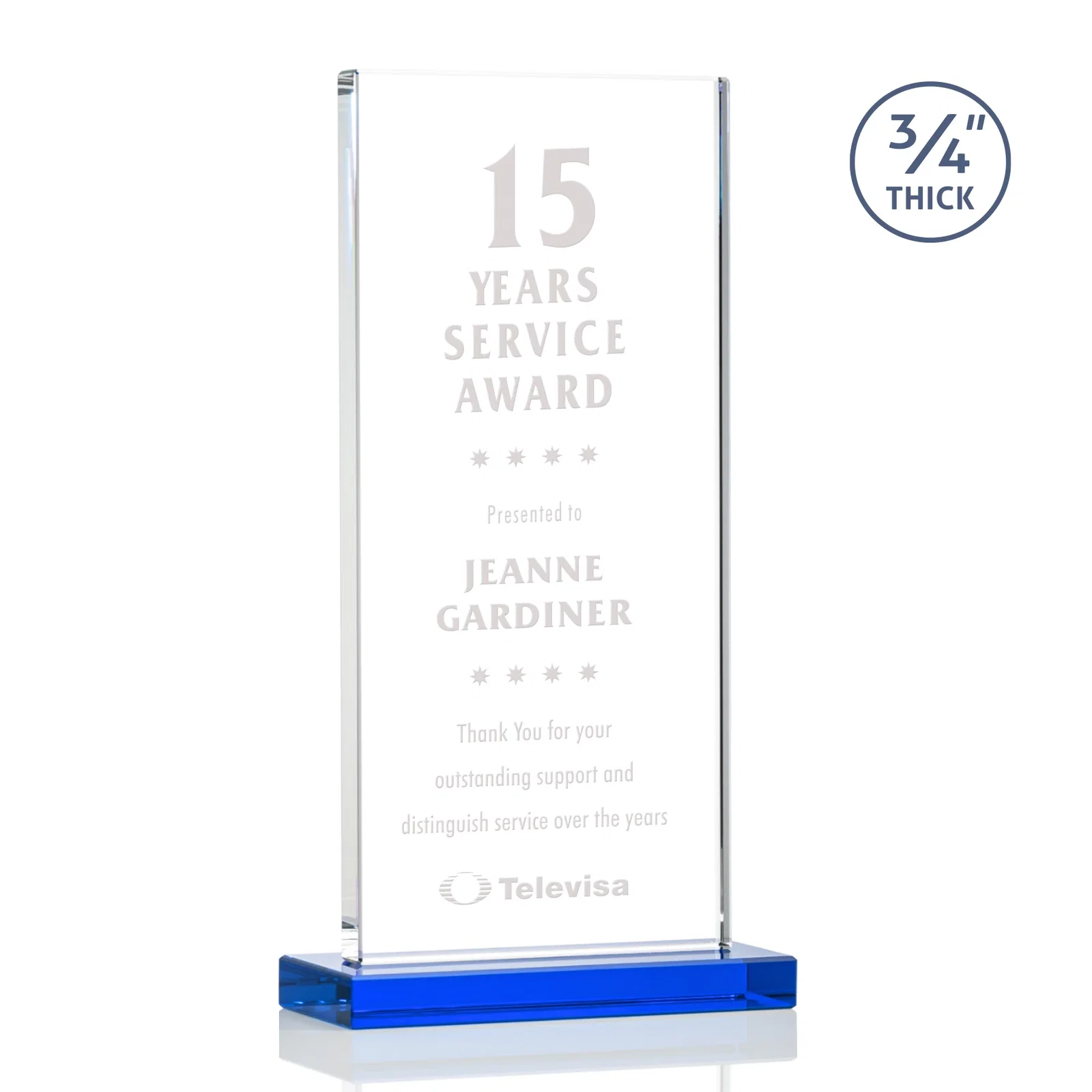 Promotional Starfire Crystal Upright Award, Ready to Display Out of the Box, awards for sales achievement awards