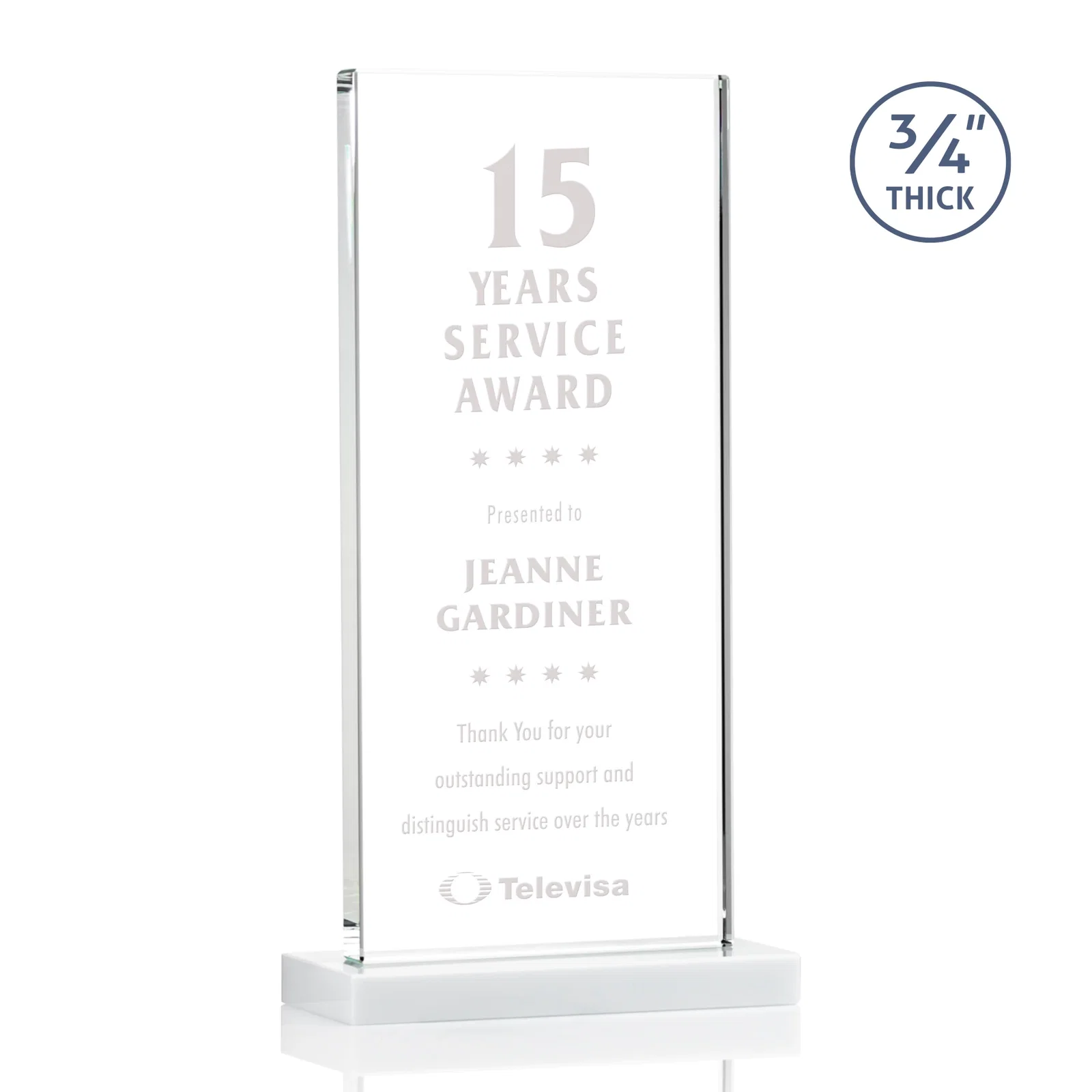 Promotional Starfire Crystal Upright Award, Ready to Display Out of the Box, awards for graduation ceremonies