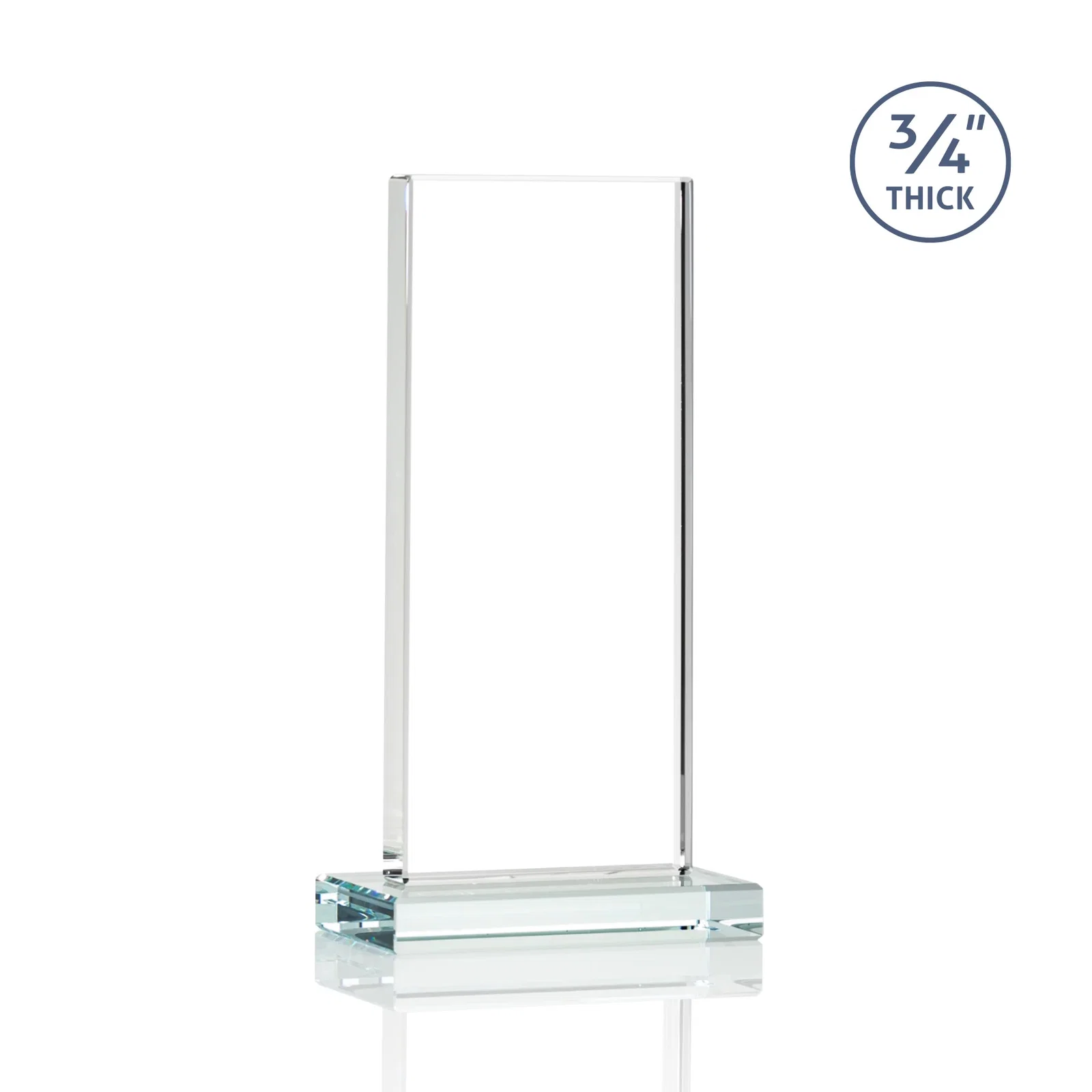 Customized Starfire Crystal Upright Award, Ready to Display Out of the Box, awards for retirement presentations