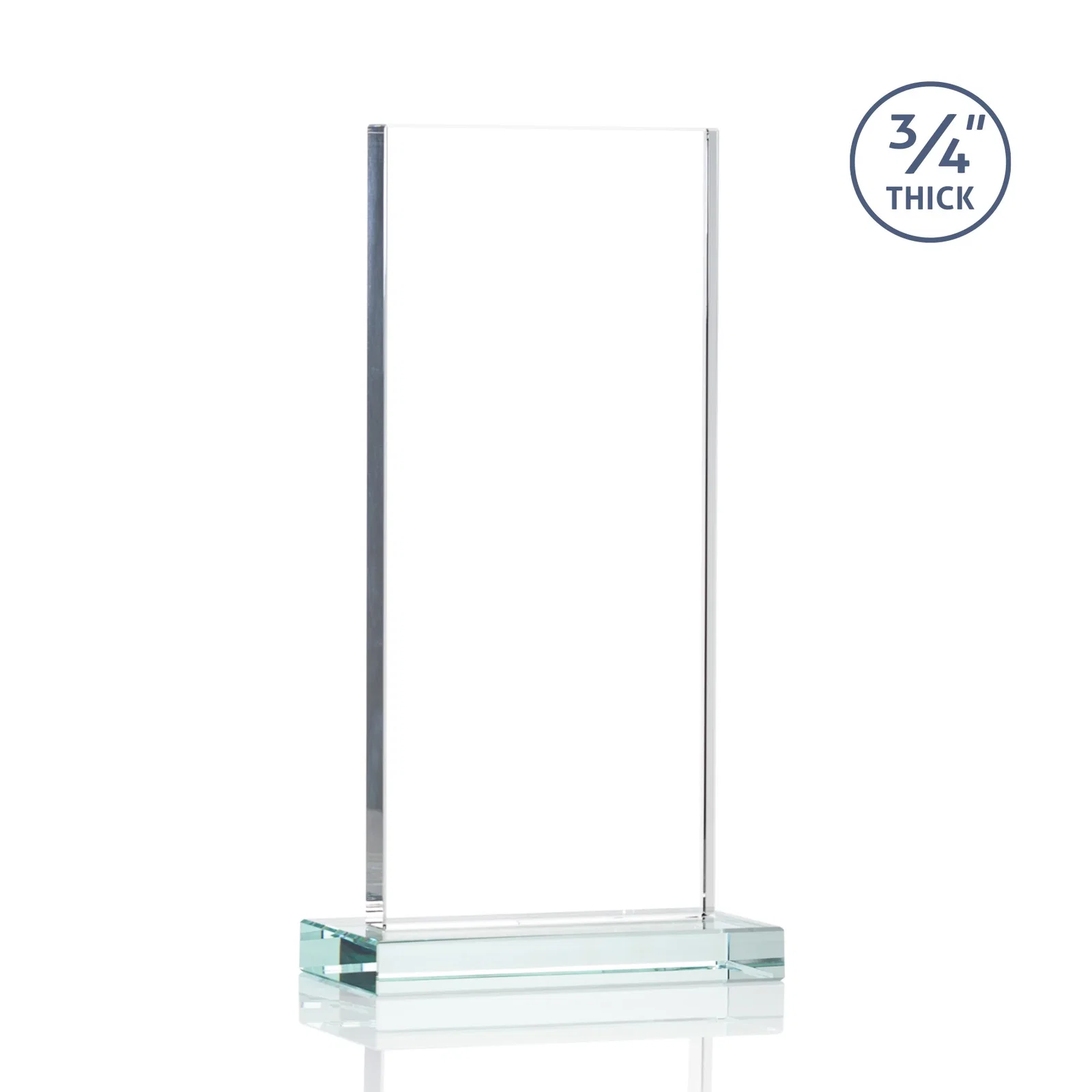 Customized Starfire Crystal Upright Award, Ready to Display Out of the Box, awards for team milestone celebrations