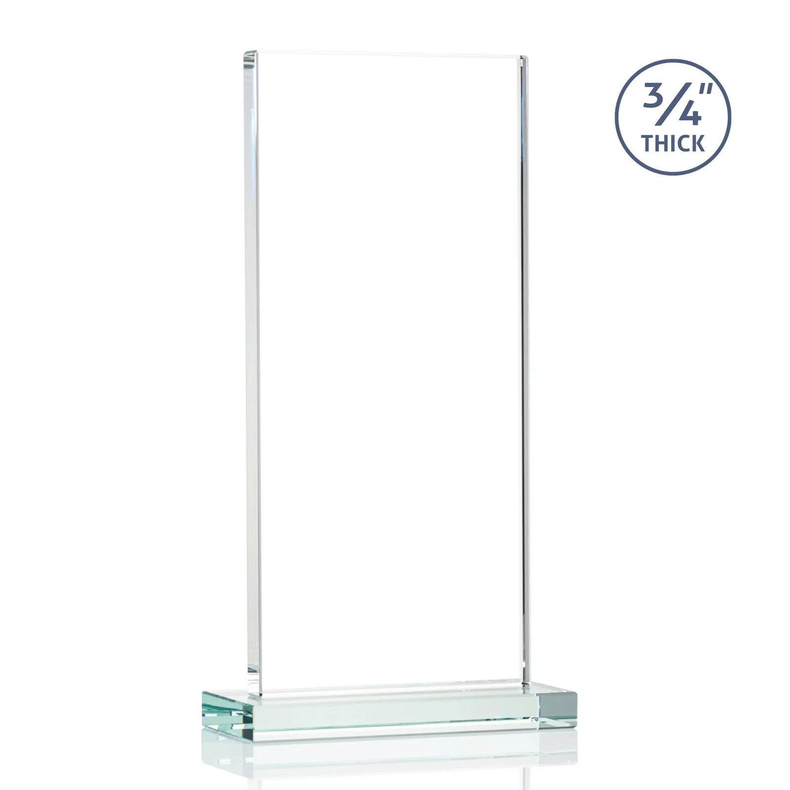 Customized Starfire Crystal Upright Award, Ready to Display Out of the Box, awards for donor appreciation
