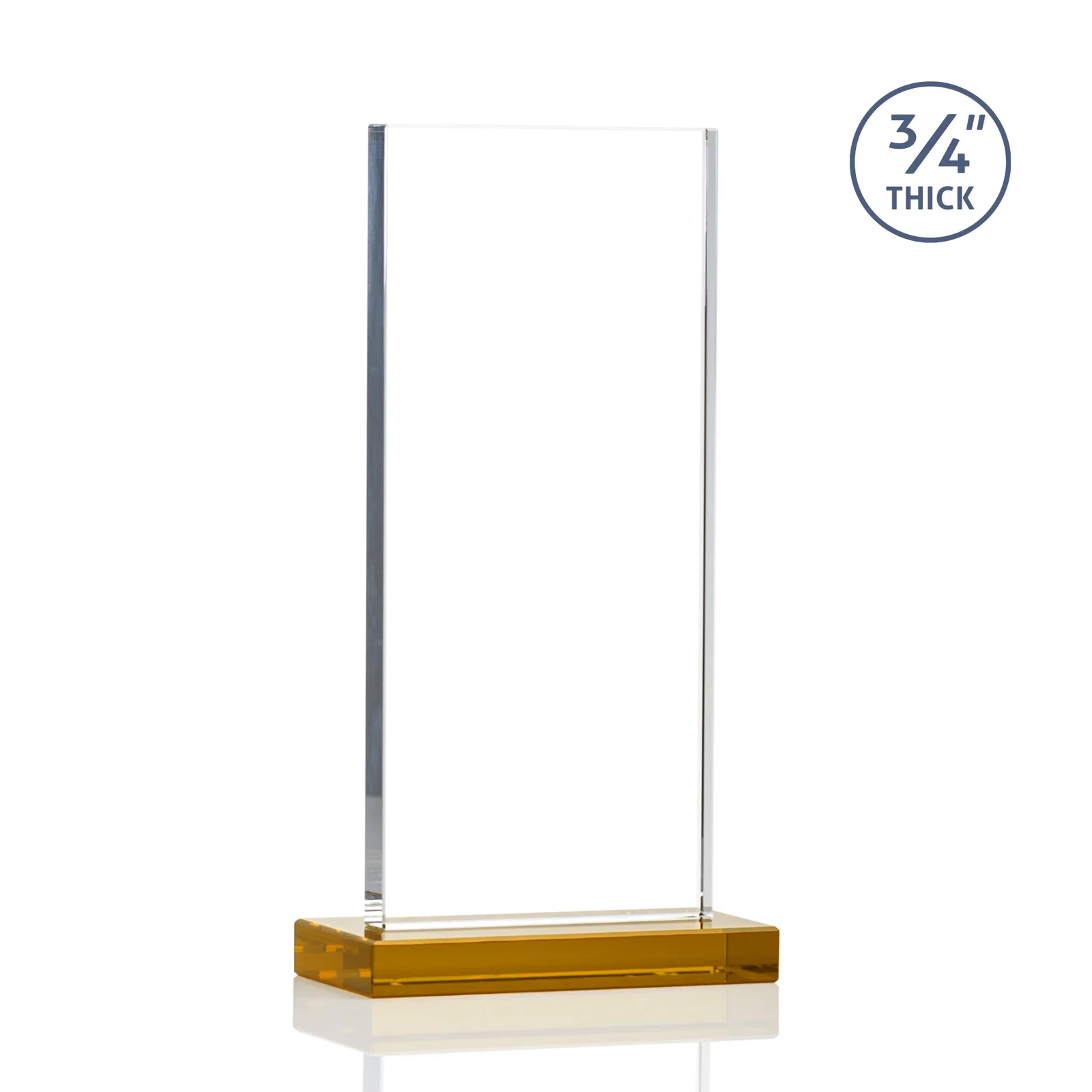 Customized Starfire Crystal Upright Award, Ready to Display Out of the Box, awards for safety achievement programs