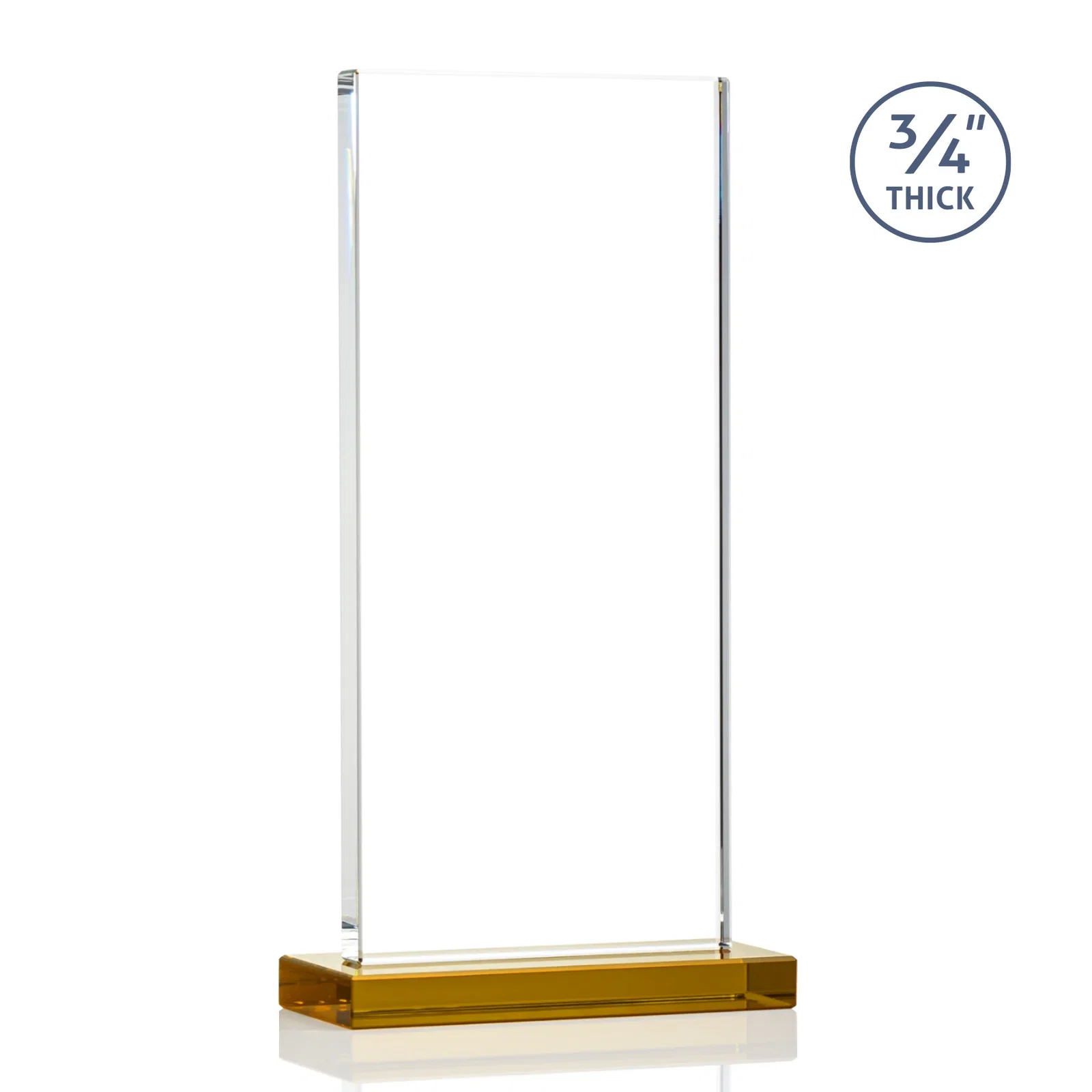 Customized Starfire Crystal Upright Award, Ready to Display Out of the Box, awards for volunteer appreciation