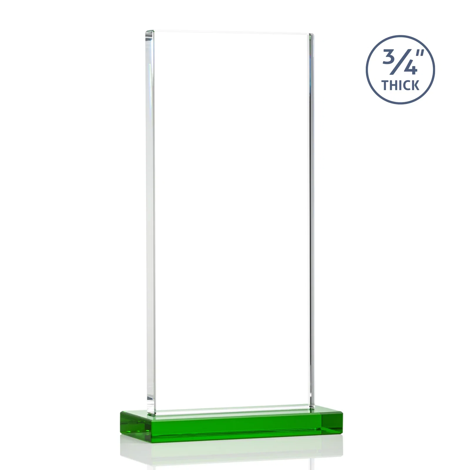Custom engraved Starfire Crystal Upright Award, Ready to Display Out of the Box, awards for employee recognition