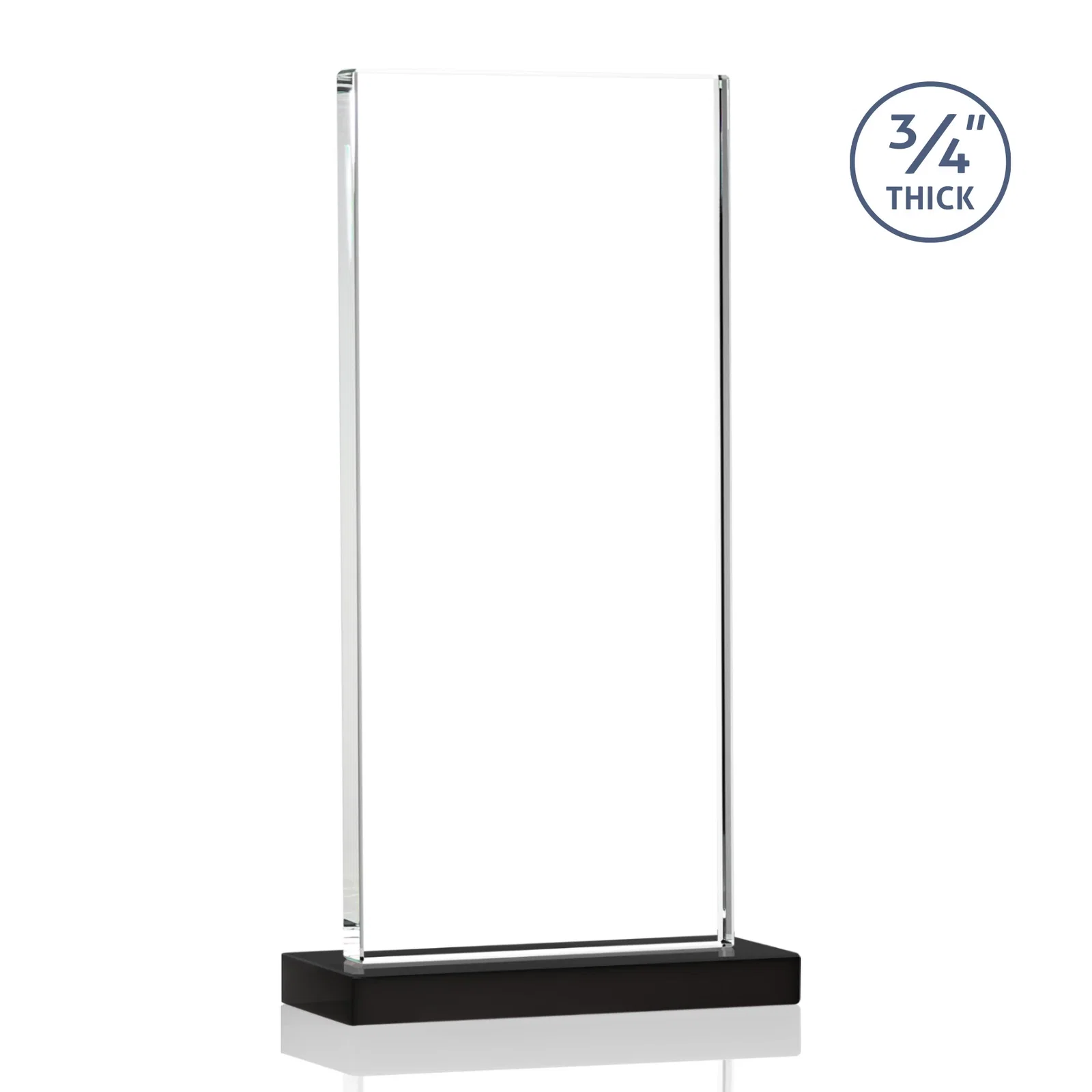 Custom engraved Starfire Crystal Upright Award, Ready to Display Out of the Box, awards for sales achievement awards