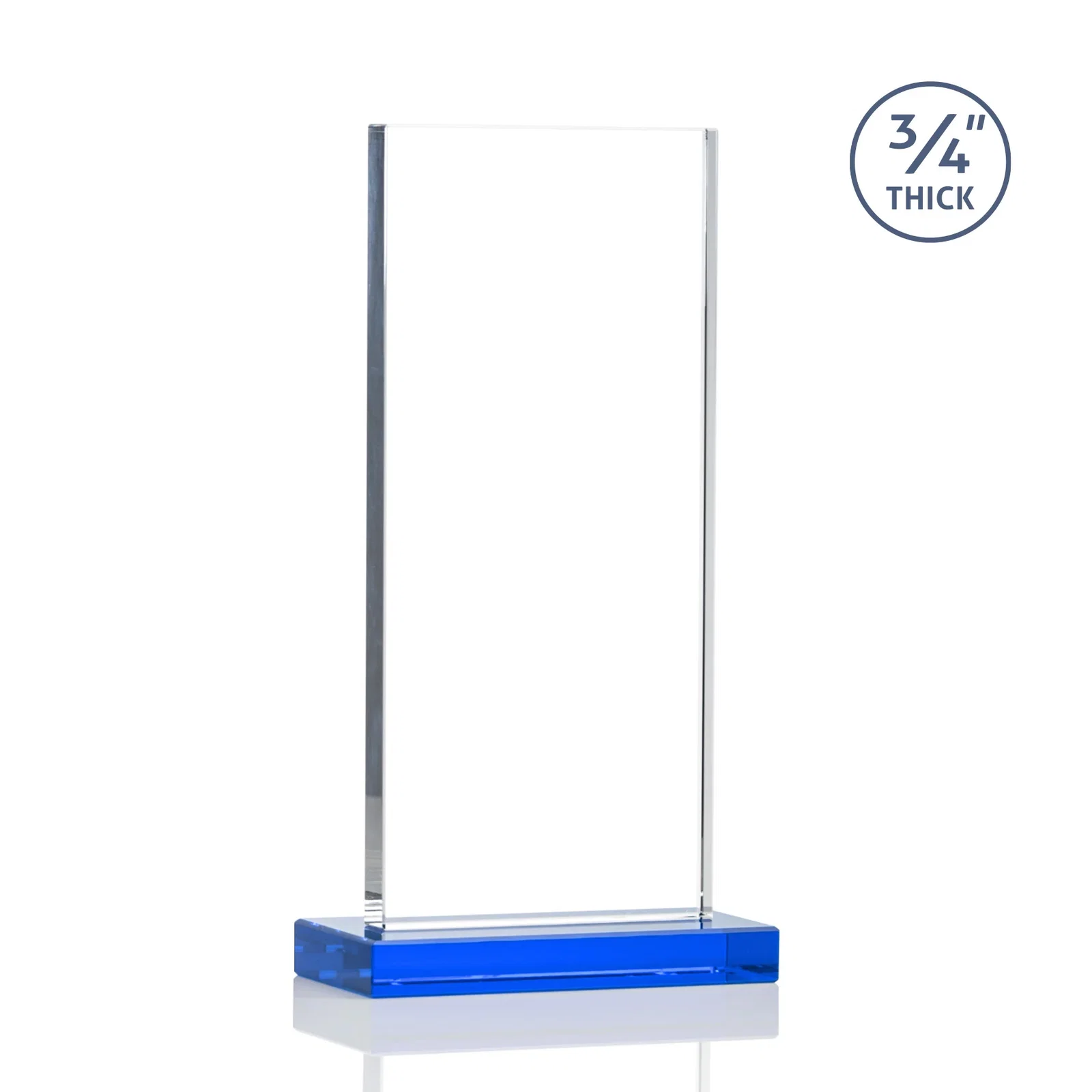 Custom engraved Starfire Crystal Upright Award, Ready to Display Out of the Box, awards for company anniversary events