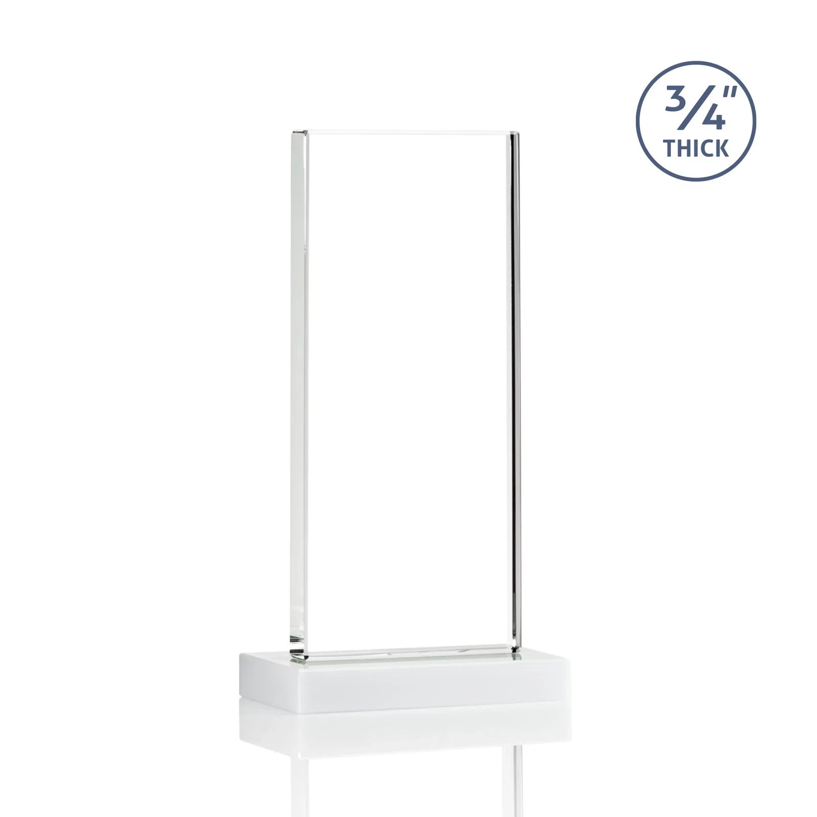 Custom Starfire Crystal Upright Award, Ready to Display Out of the Box, awards, with your logo for corporate award ceremonies