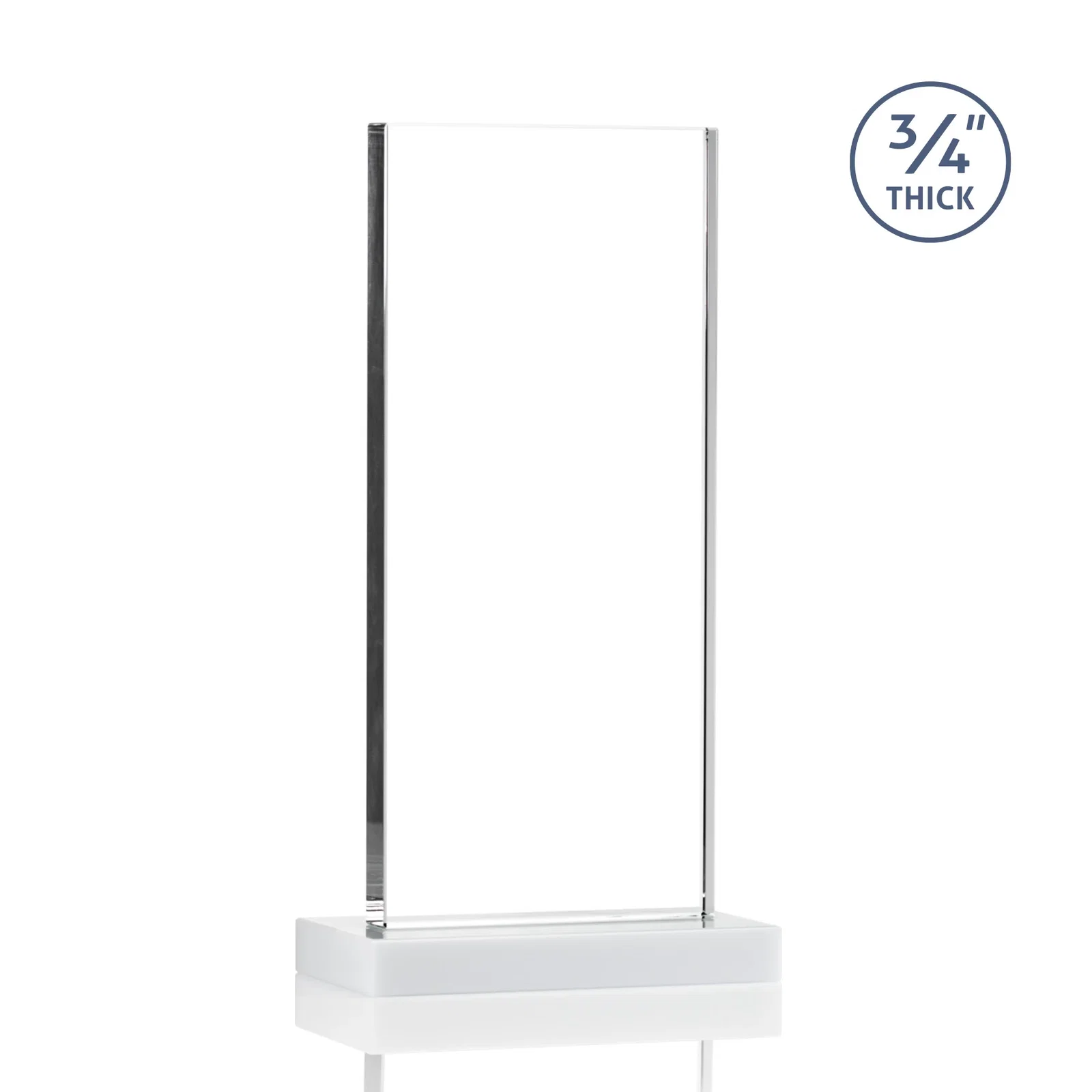 Custom Starfire Crystal Upright Award, Ready to Display Out of the Box, awards, with your logo for service anniversary gifts