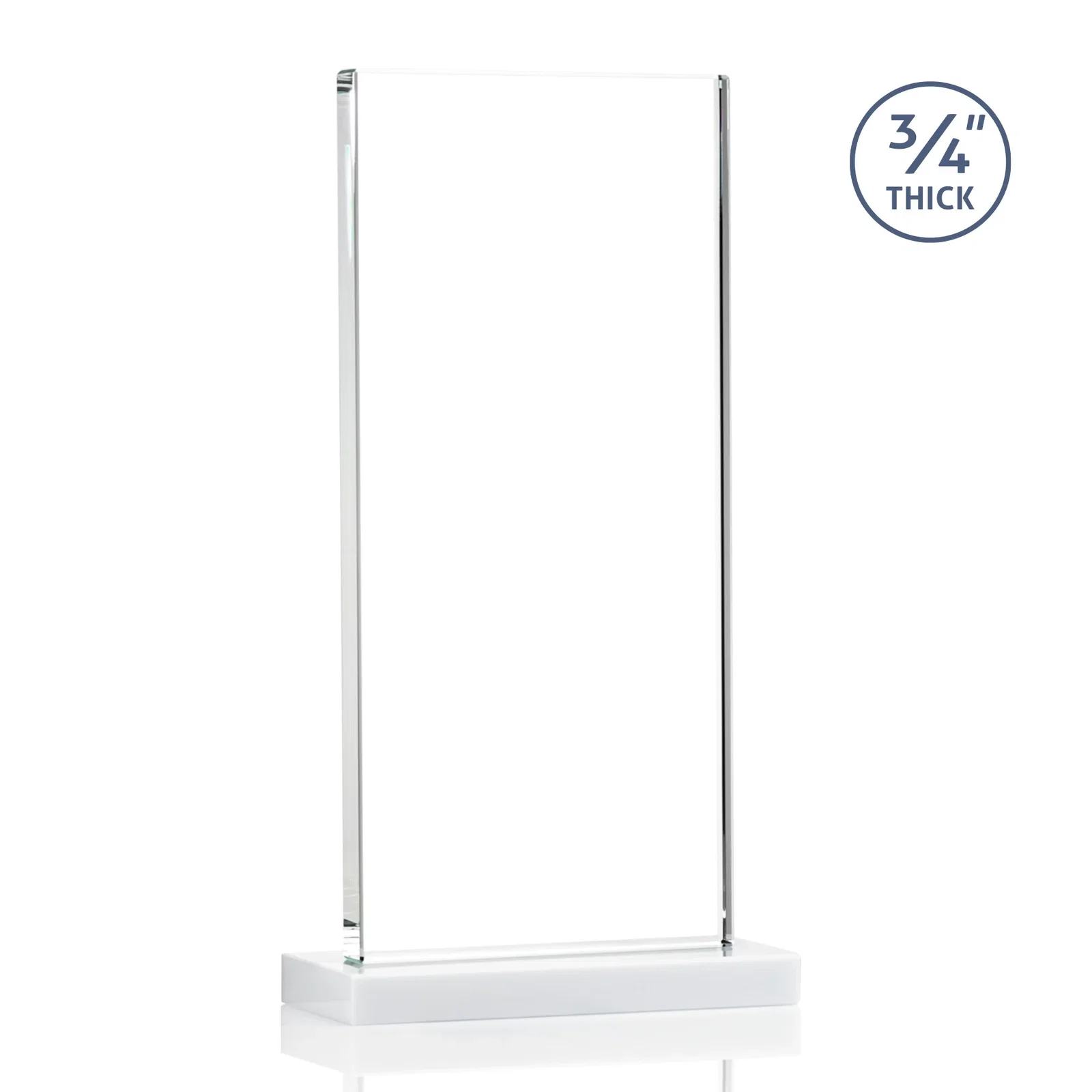Custom Starfire Crystal Upright Award, Ready to Display Out of the Box, awards, with your logo for sales achievement awards