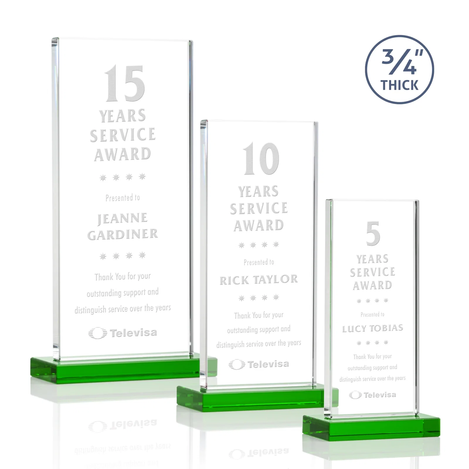 Custom Starfire Crystal Upright Award, Ready to Display Out of the Box, awards for safety achievement programs