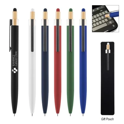 Stylus tip at the top end for tapping touchscreens
