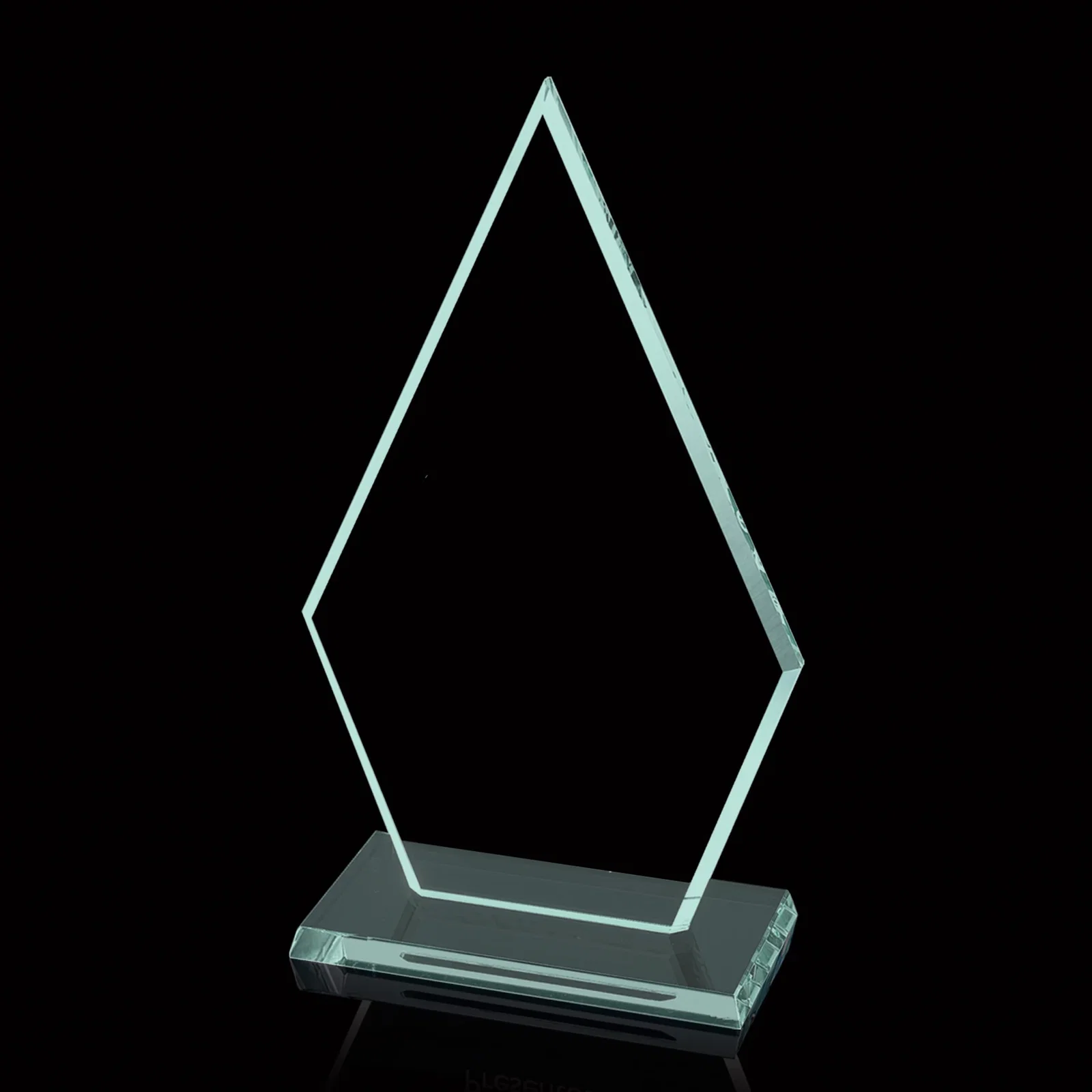 Custom Starfire or Jade Glass Arrowhead Award With a Matching Beveled Base for volunteer appreciation