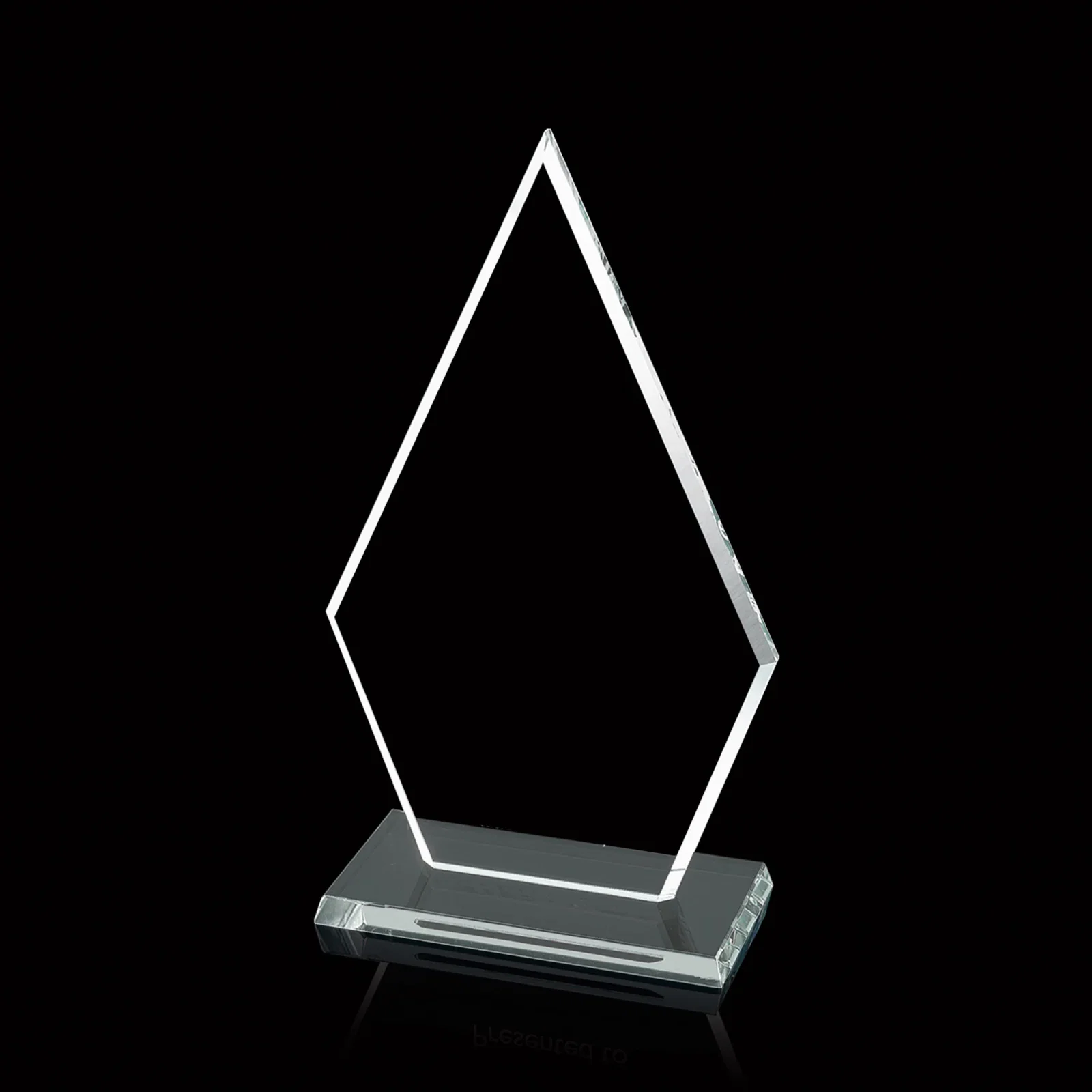 Custom Starfire or Jade Glass Arrowhead Award With a Matching Beveled Base for dealer and partner awards