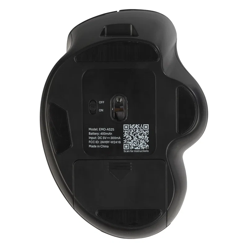 Ascent Rechargeable Wireless Mouse shown with its USB charging cable