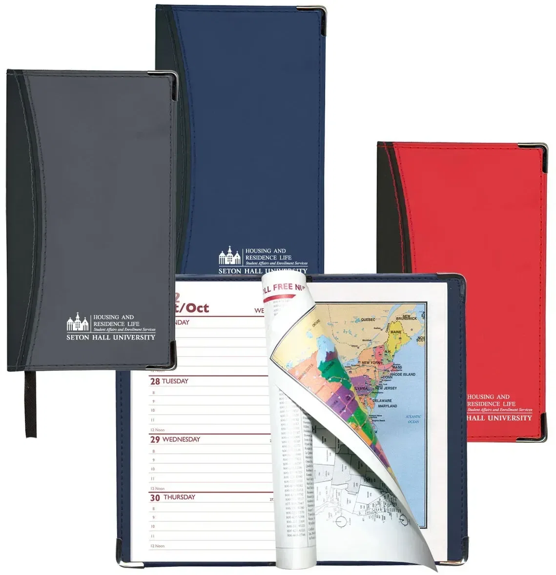 "Personalized Ascot" - Customizable Two-Tone Vinyl Soft Cover Weekly Planner — view 3