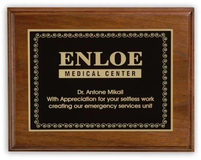 Imprinted Ashford Small Plaque Award β view 1