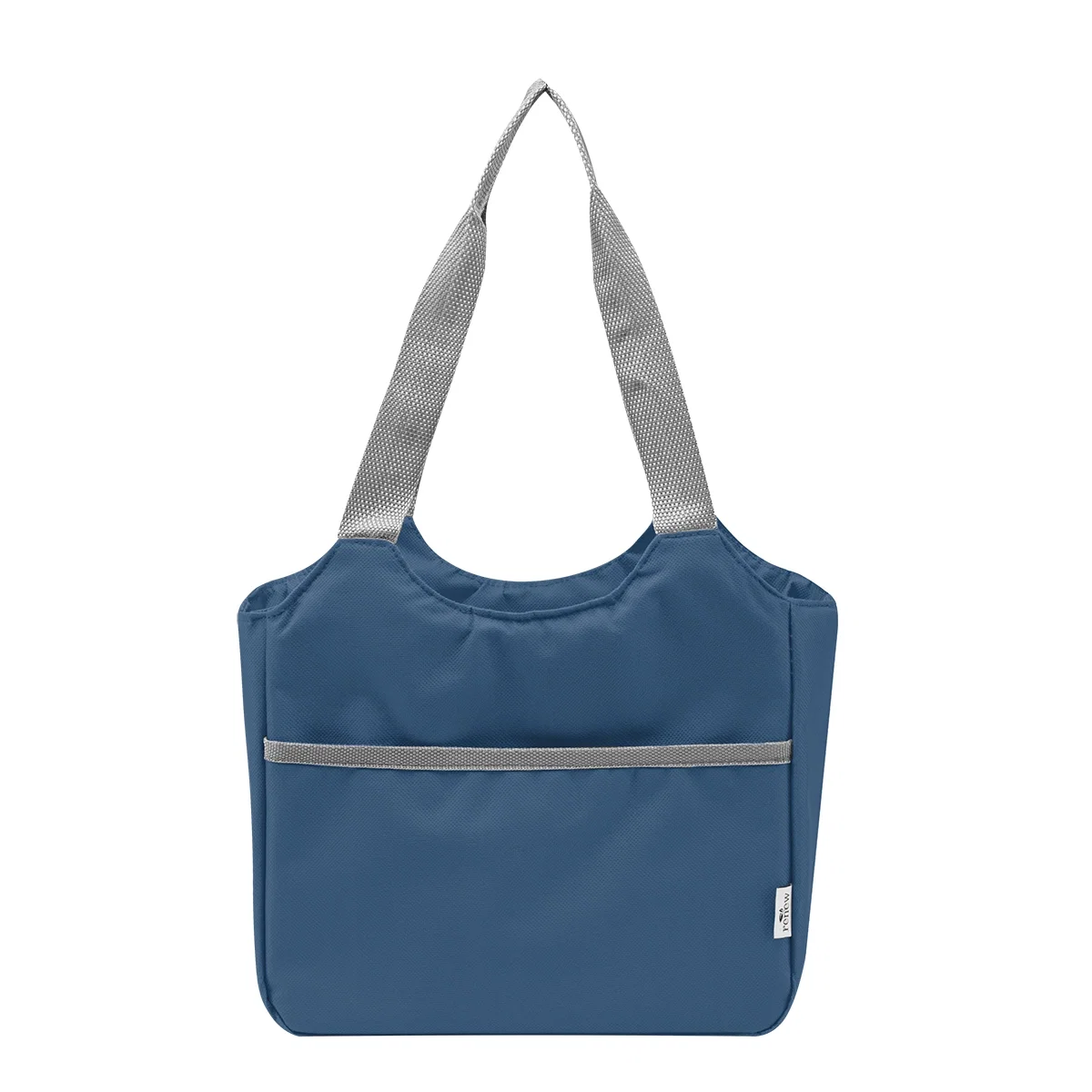 Zipper opens to reveal the lined interior compartment