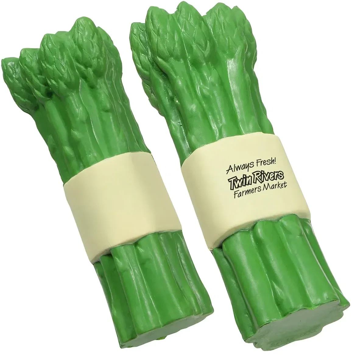 Custom Asparagus Stress Reliever, promotional foam squeeze toy shaped like asparagus for branded logo gifts