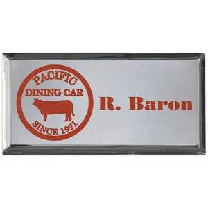 Aspen Metal Executive Name Badge (Standard Size 1-1/2" x 3")