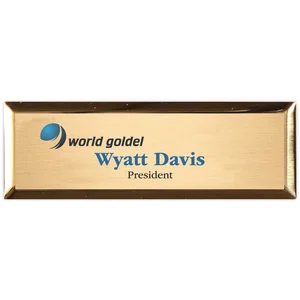 Aspen Metal Executive Name Badge (Standard Size 1" x 3")