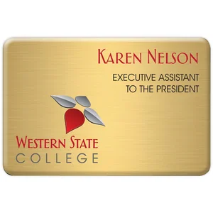 Aspen Metal Standard Name Badge (Standard Size 2" x 3")