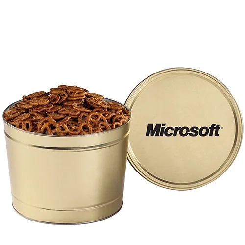 Assorted Gourmet Pretzel Tin Collection — view 2