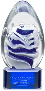 Hand-Blown Art Glass on a Paragon Base with Colorfill