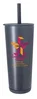 Astrid Recycled Stainless Steel Vacuum Tumbler - 24 oz. in Matte Metallic Black