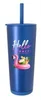Astrid Recycled Stainless Steel Vacuum Tumbler - 24 oz. in Metallic Blue