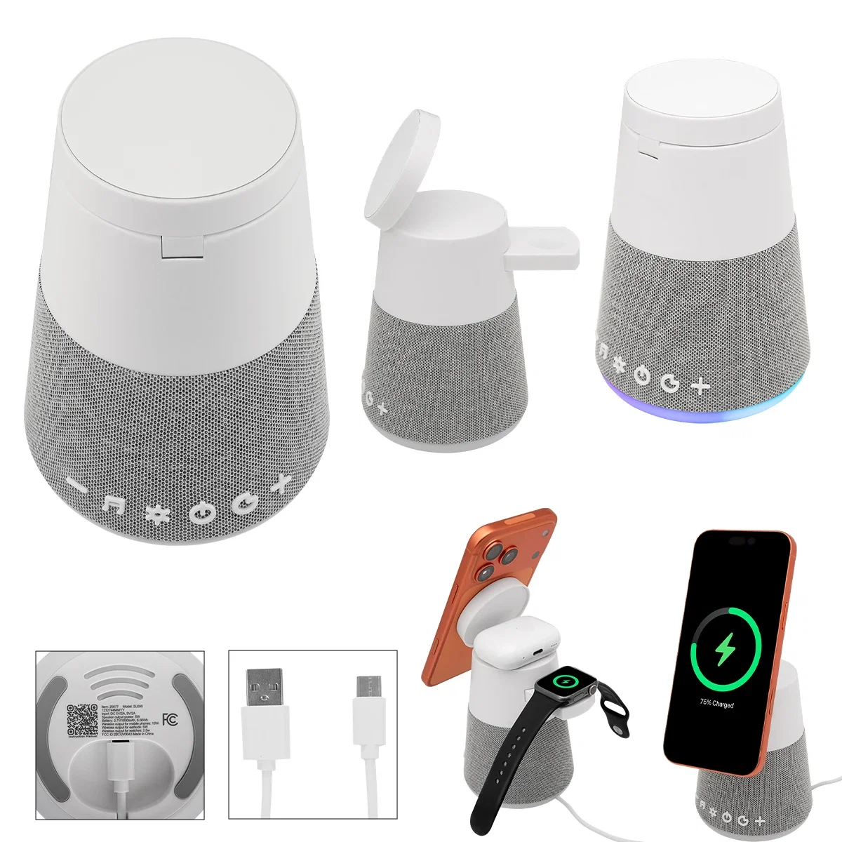 Set on a nightstand beside a sleeping phone