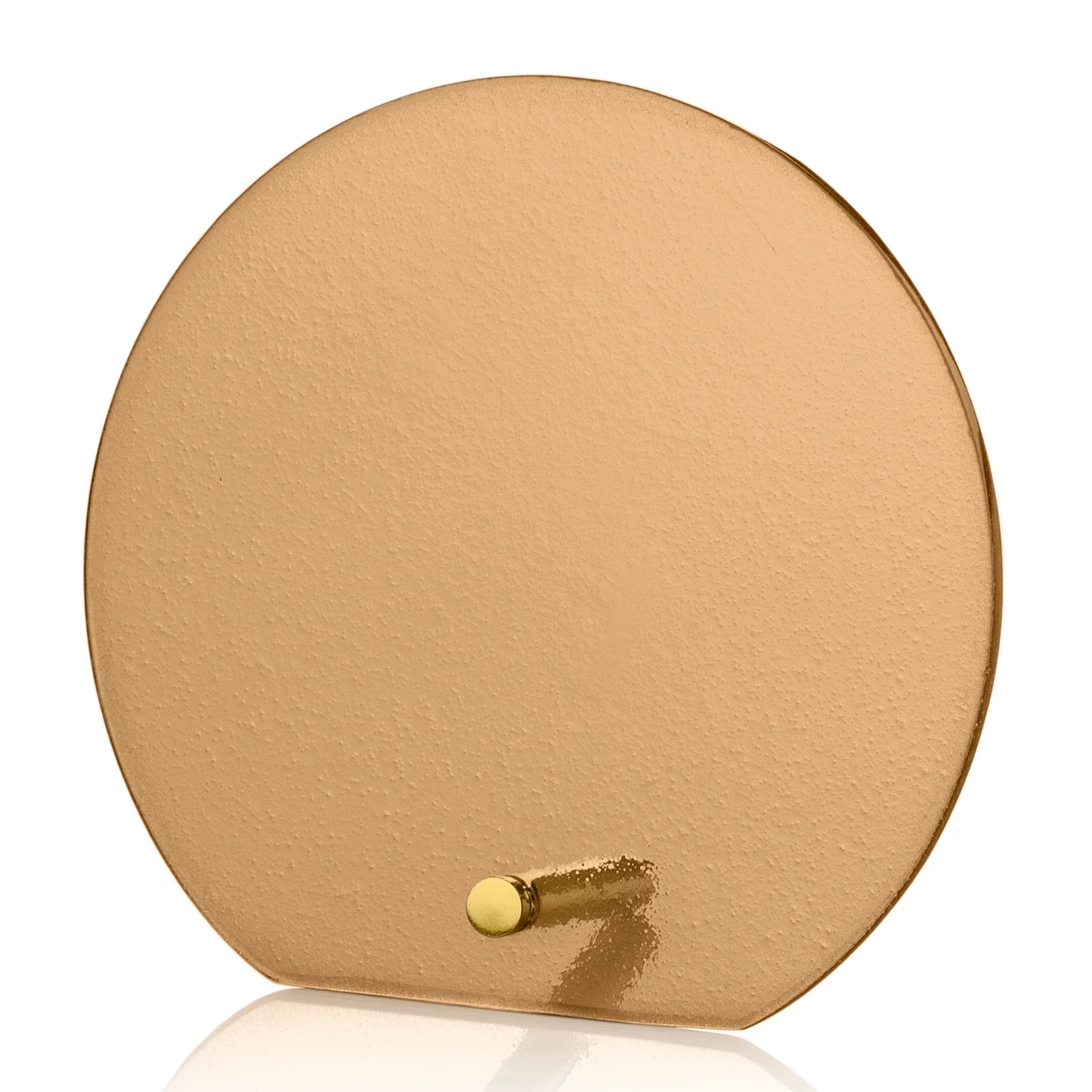Branded Frosted Ice-Texture Glass Circle Award With Smooth Imprint Face for retirement presentations